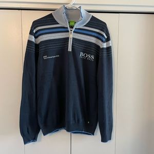 Hugo Boss half zip tour issue golf popover sweater size Large